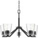 Vertex 5 Light 22.5 inch Matte Black Chandelier Ceiling Light