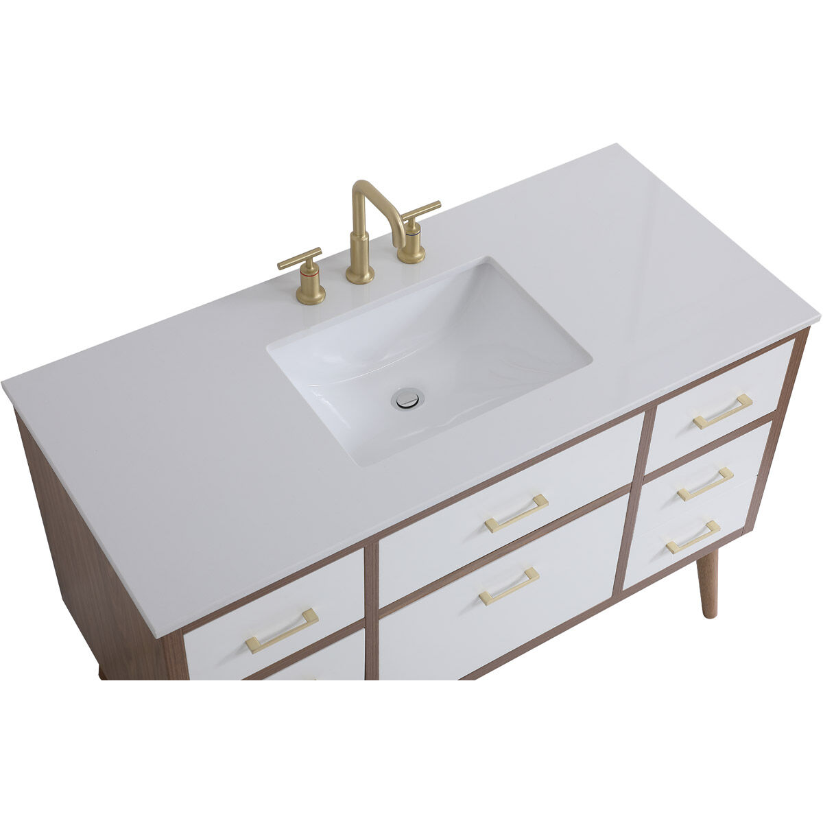 Boise 48 X 34 inch White Vanity Sink Set
