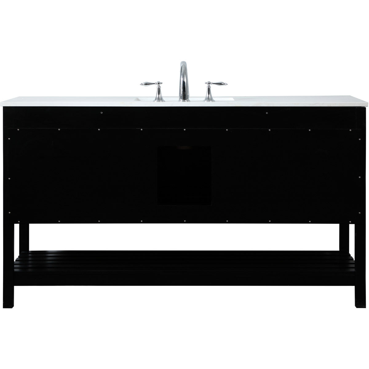 Theo 60 X 22 X 34 inch Black Vanity Sink Set