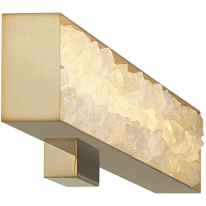 Divinely LED 3 inch Celeste Brass ADA Wall Sconce Wall Light