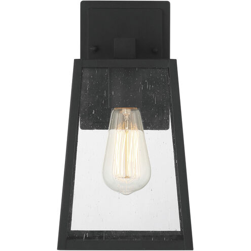 Dunn 1 Light 12 inch Textured Matte Black Outdoor Wall Mount, Medium