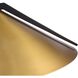 Baltic 3 Light 24 inch Black and Brass Down Pendant Ceiling Light