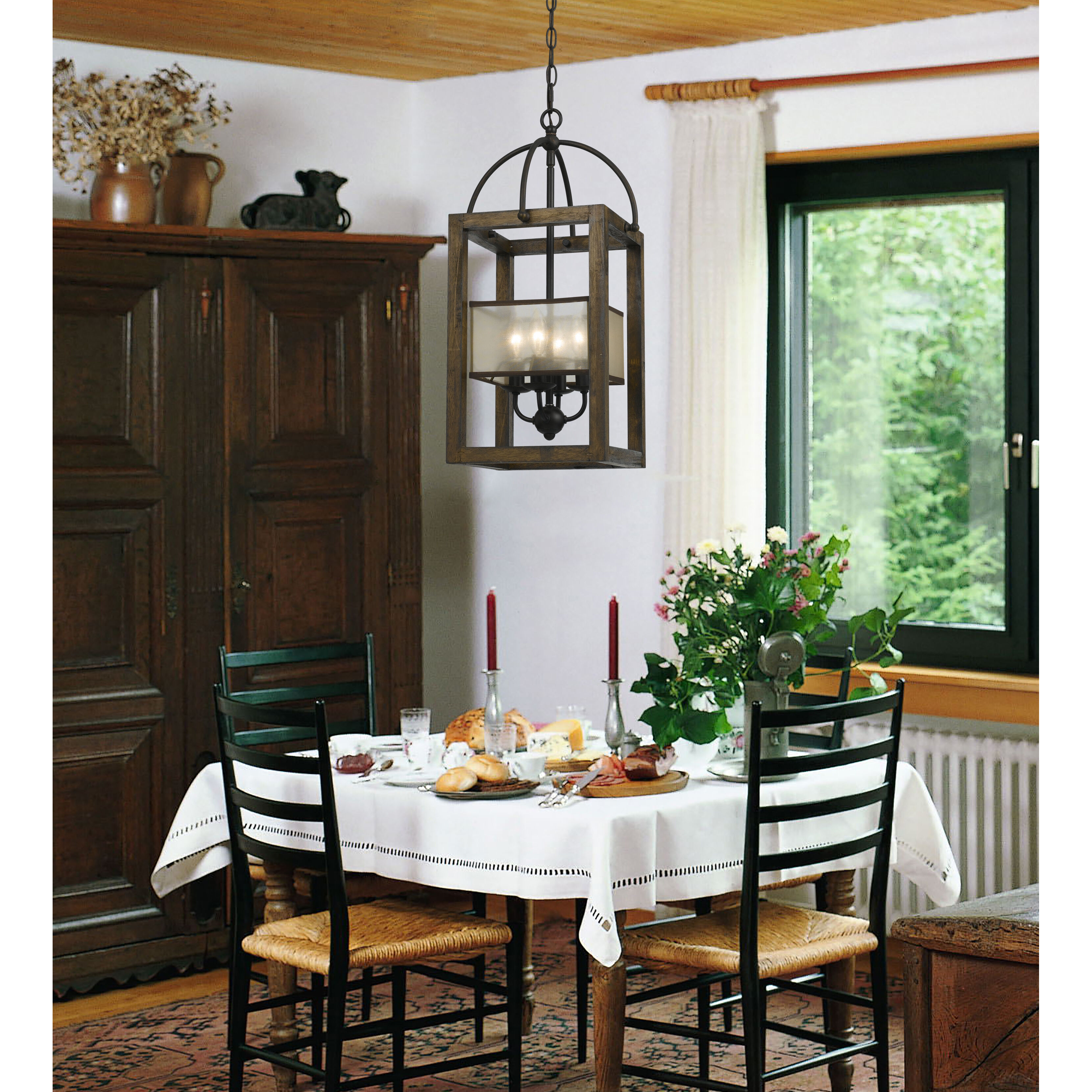 Cal Lighting FX 3536 4 Mission 4 Light 12 inch Dark Bronze