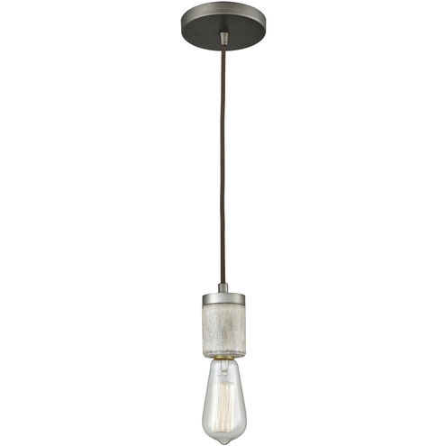 Socketholder 1 Light 2 inch Weathered Zinc with Gray Mini Pendant Ceiling Light