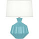 Small Orion 17.63 inch 60.00 watt Egg Blue Accent Lamp Portable Light, Polished Nickel Accents