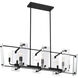 Everett 8 Light 44 inch Matte Black Linear Chandelier Ceiling Light