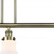 Franklin Restoration Bellmont 3 Light 39 inch Antique Brass Island Light Ceiling Light in Incandescent, Matte White Glass, Franklin Restoration