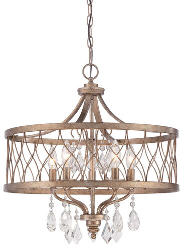 West Liberty 6 Light 21 inch Olympus Gold Chandelier Ceiling Light