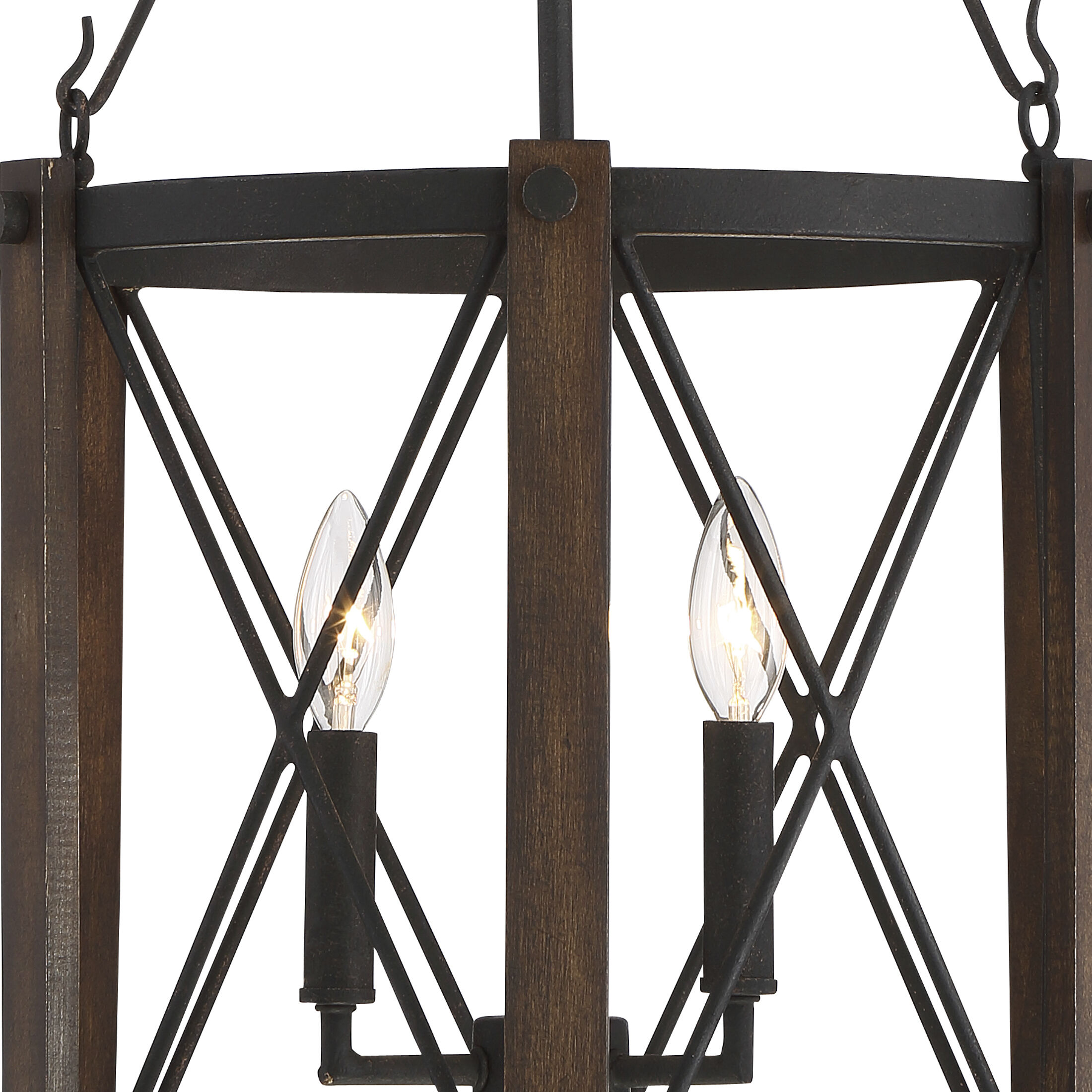 Baron 3 Light 15 inch Marcado Black Foyer Piece Ceiling Light