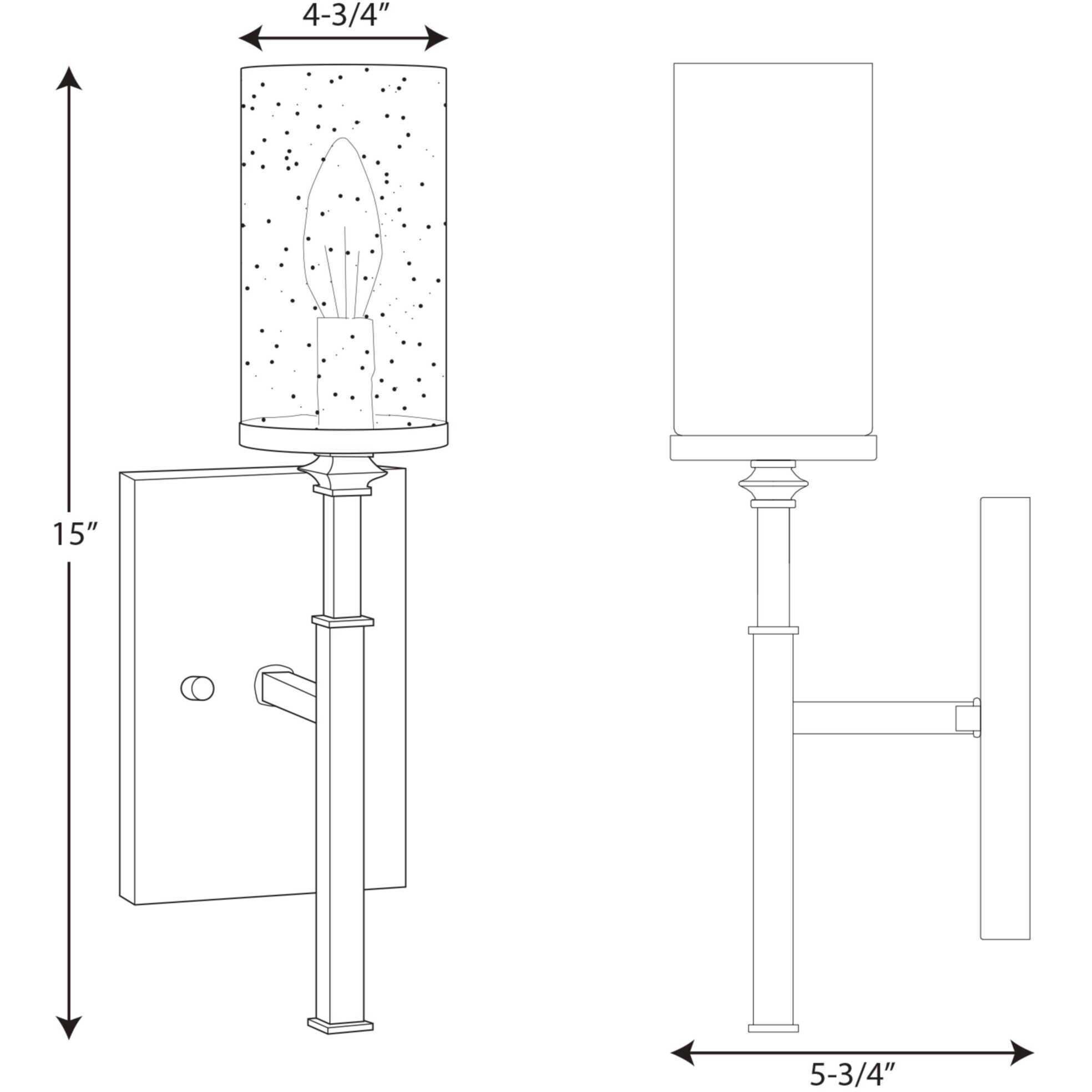 Gresham 1 Light Graphite Wall Bracket Wall Light, Design Series