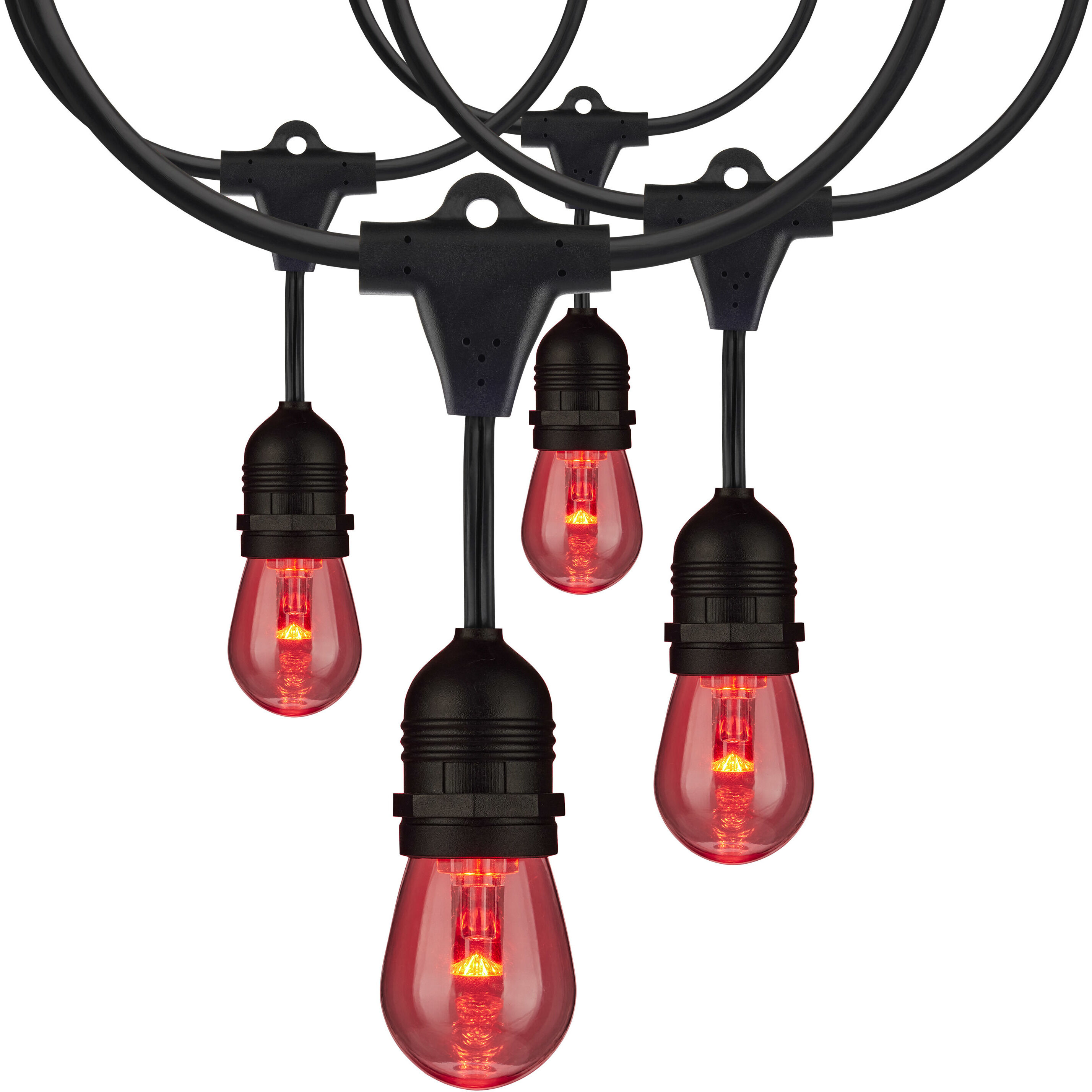 Satco S8033 Lumos 15 Light LED 48 foot Black LED String Lights