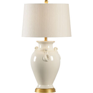 Vietri 31 inch 100 watt Aged Cream Glaze Table Lamp Portable Light