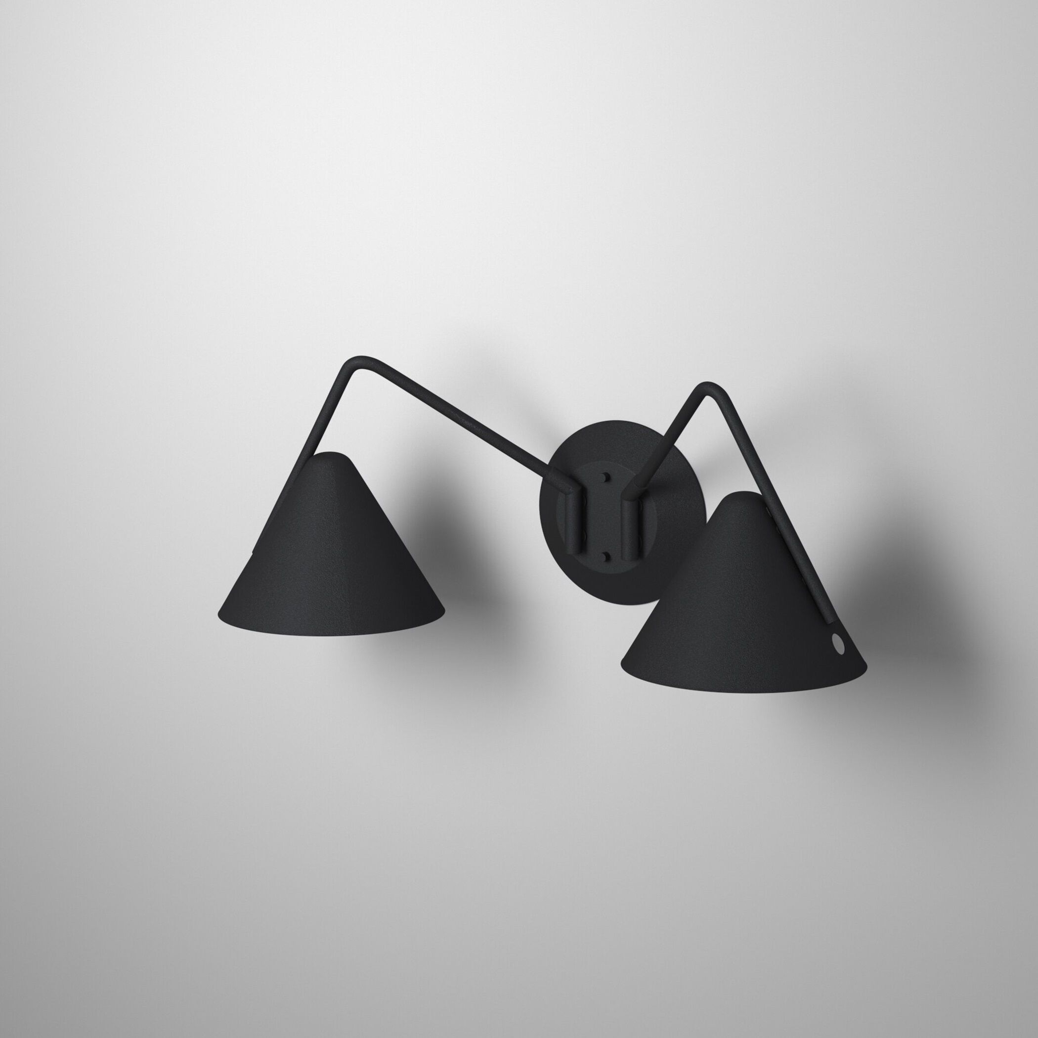 Zag Wall Sconce Wall Light in Textured Matte Black