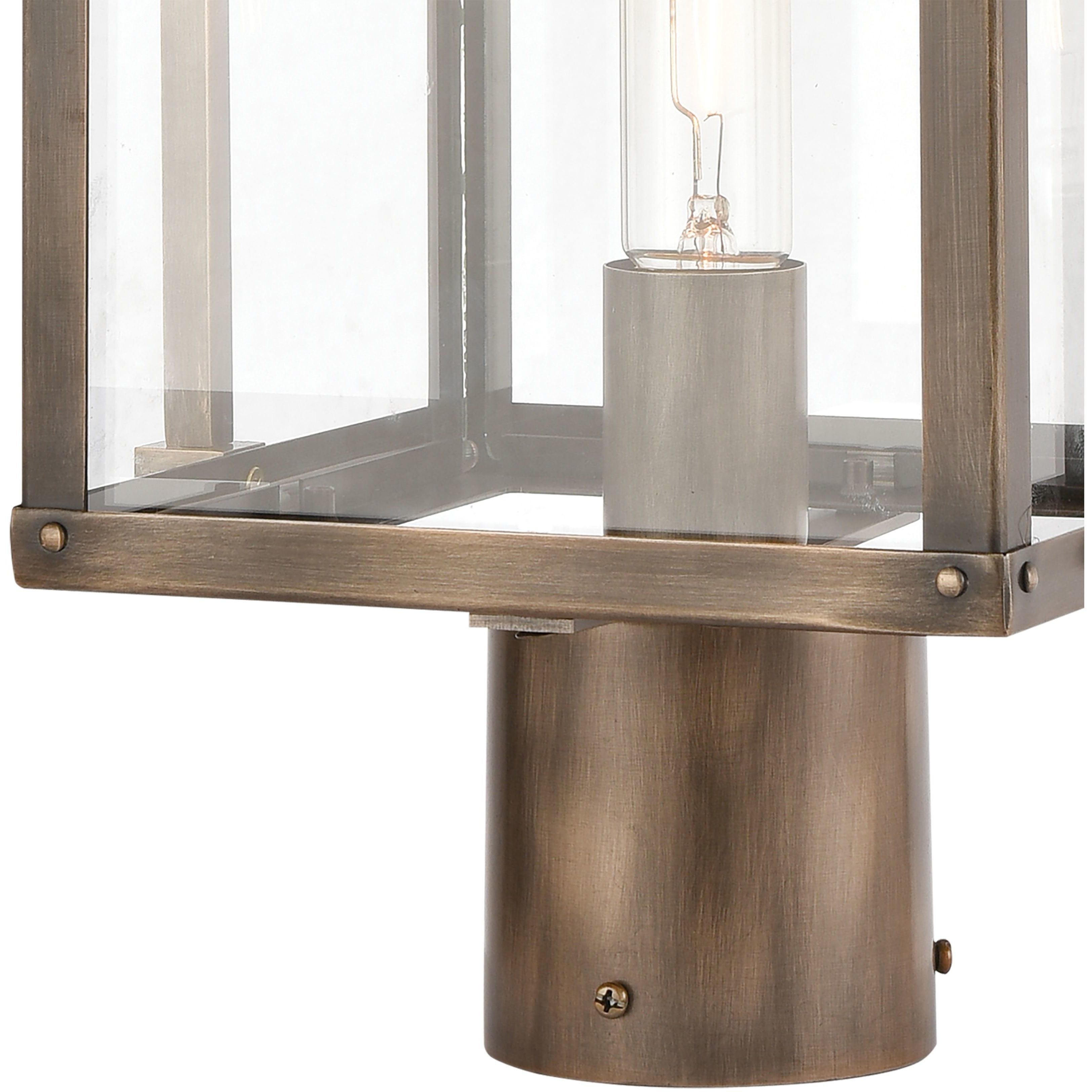 Crested Butte 1 Light 23 inch Vintage Brass Outdoor Post Light