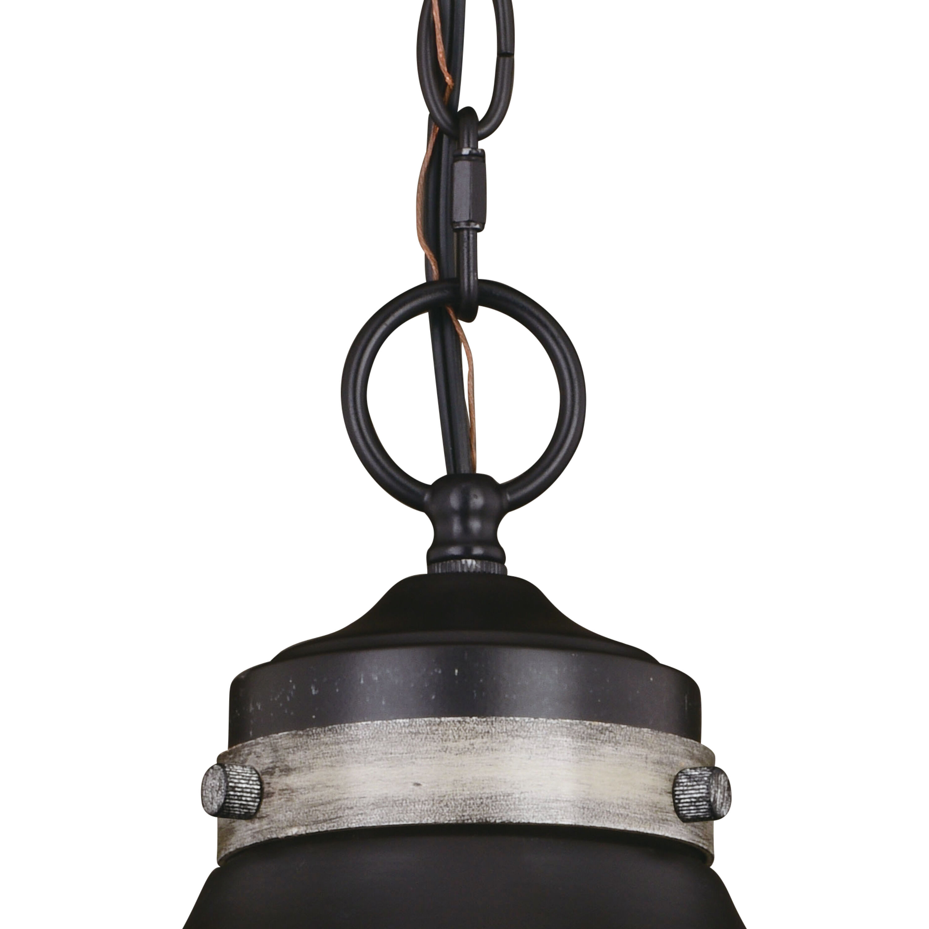 Sheffield LED 15 inch New Bronze and Distressed Ash with Light Silver Inner Pendant Ceiling Light