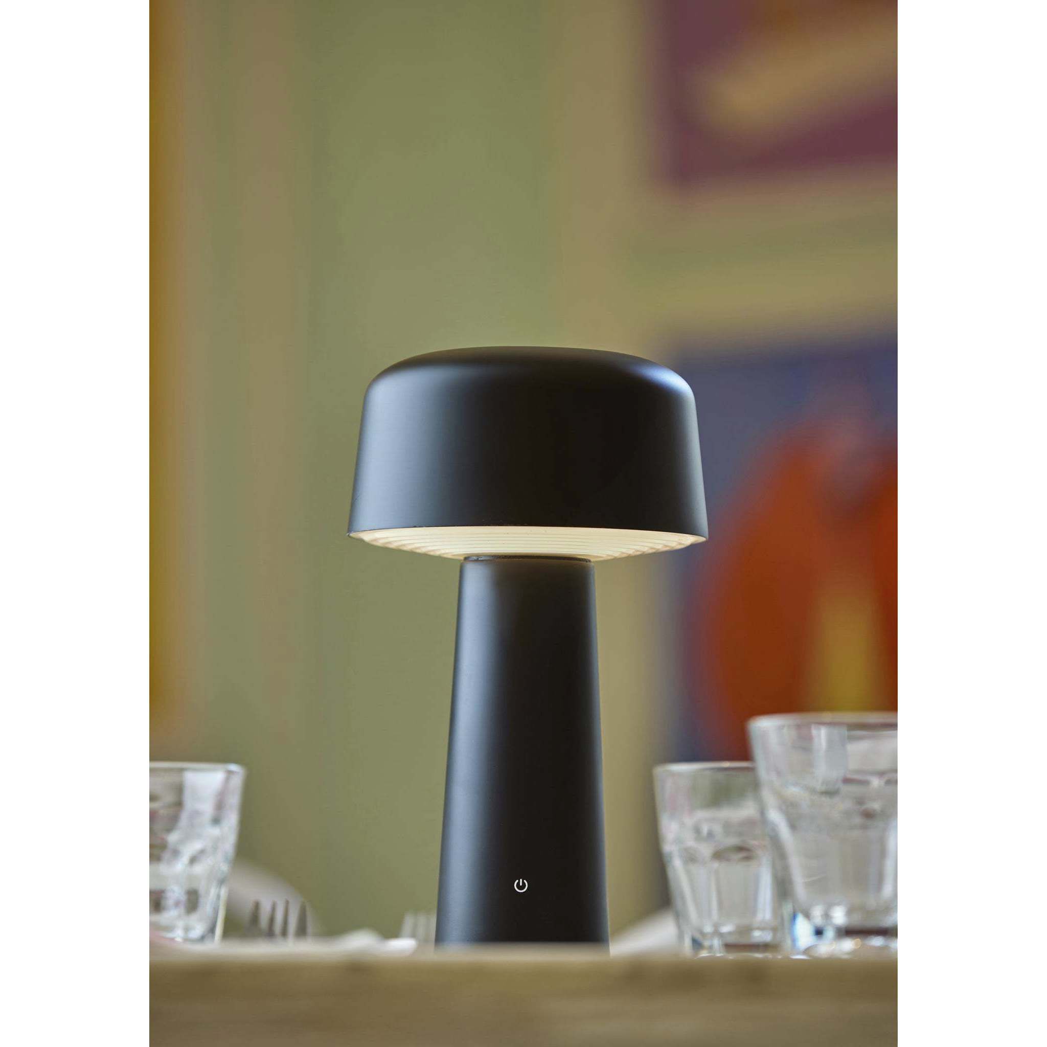 Lenny 10 inch 1.50 watt Black LED Cordless Table Lamp Portable Light