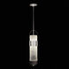 Bond LED 8 inch Silver Pendant Ceiling Light in Diamond Blanket Studio Glass