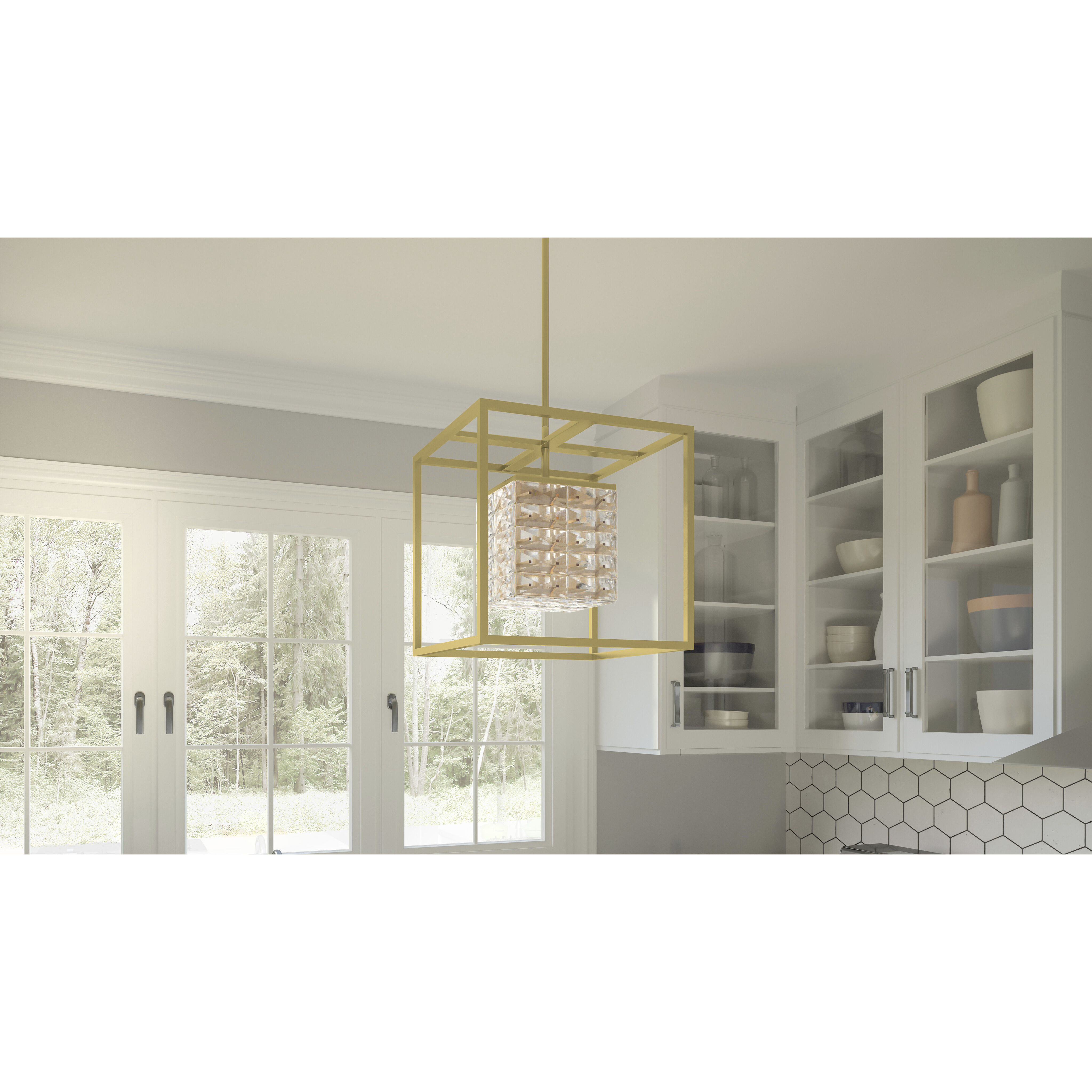 Dazzle LED 12 inch Soft Gold Pendant Ceiling Light