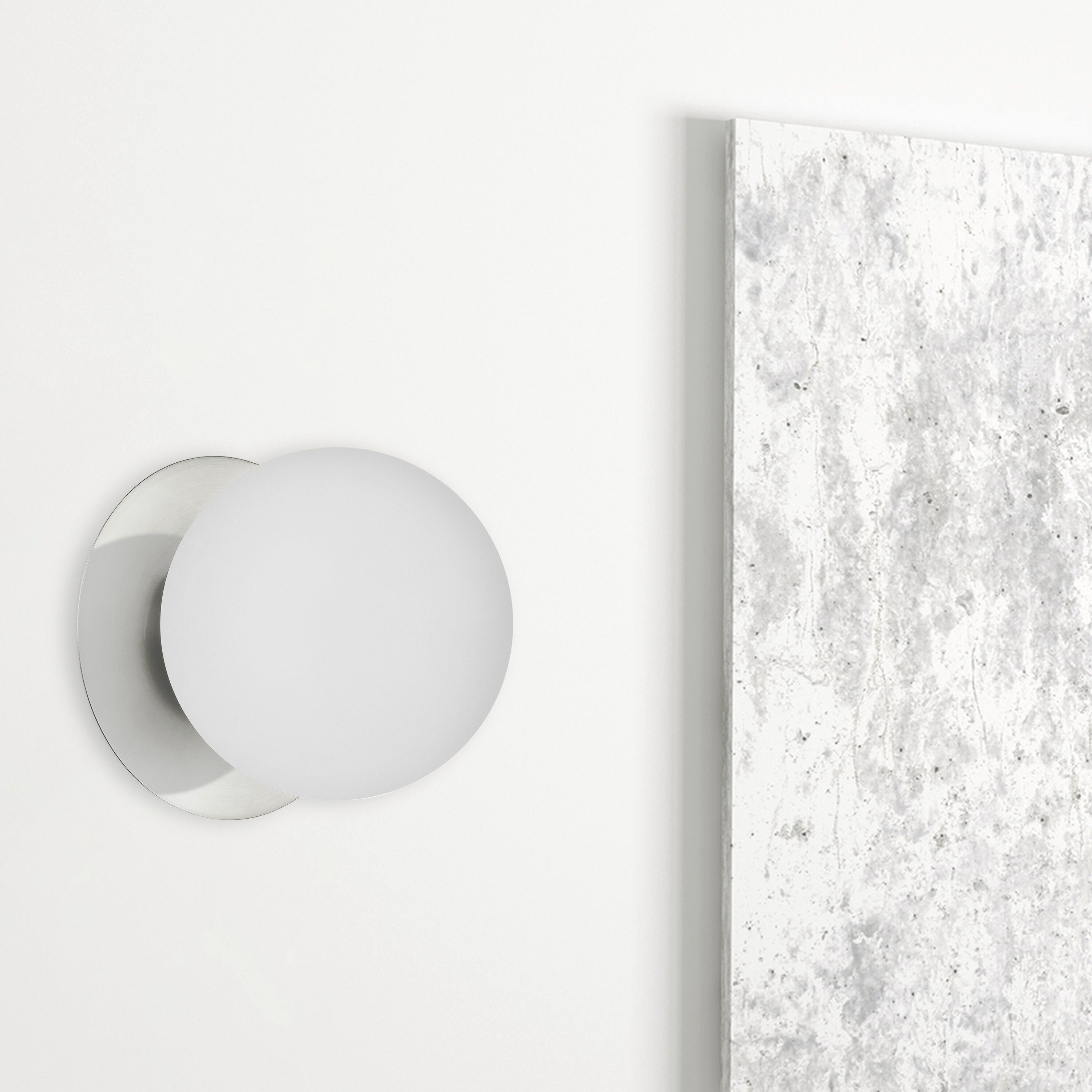 Burlat Wall Sconce Wall Light in Polished Chrome, White