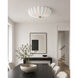 Bundt 3 Light 15.5 inch White and Natural Aged Brass Semi-Flush Mount Ceiling Light