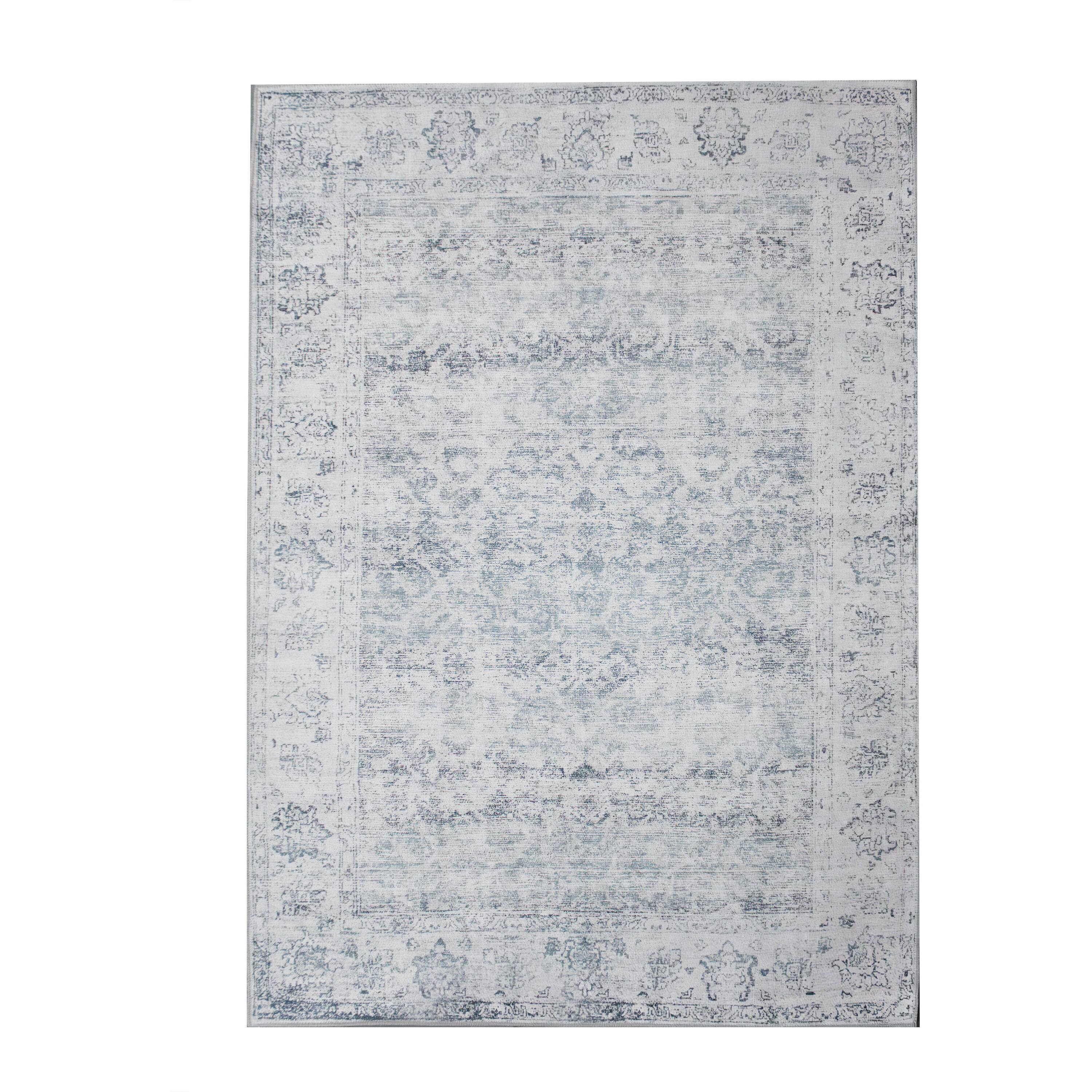 Chloe 86.61 X 59.84 inch Grey/Blue Indoor Rug, 5ft x 7ft 3in