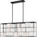 Trondheim 10 Light 46 inch Black Linear Chandelier Ceiling Light
