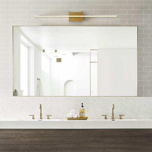 Sean Lavin Span LED 46.8 inch Plated Brass Bath Light Wall Light in LED 90 CRI 3000K 120V, Direct/Indirect, Integrated LED