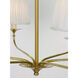 Amber Lewis Knox LED 32 inch Hand-Rubbed Antique Brass Chandelier Ceiling Light