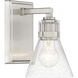 Chatham Square 1 Light 6 inch Brushed Nickel Bath Light Wall Light