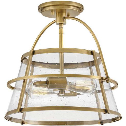Tournon 15 inch Heritage Brass Indoor Semi-Flush Mount Ceiling Light