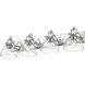 Hines 4 Light 34.5 inch Chrome Bath Vanity Light Wall Light in Seeded Glass