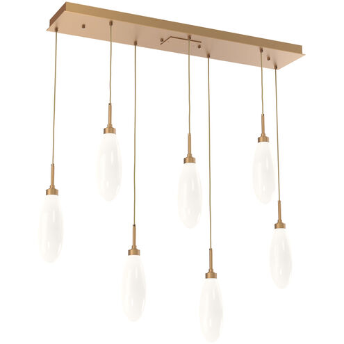 Fiori LED Novel Brass Linear Multi-Pendant Ceiling Light, Multi-Port