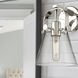 Pilaster II Cone Sconce Wall Light in Polished Nickel, Clear Glass
