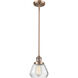 Franklin Restoration Fulton LED 7 inch Antique Copper Mini Pendant Ceiling Light in Clear, Franklin Restoration