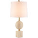 Adorno 32.25 inch 150 watt Natural and Beige and Antique Brass Table Lamp Portable Light