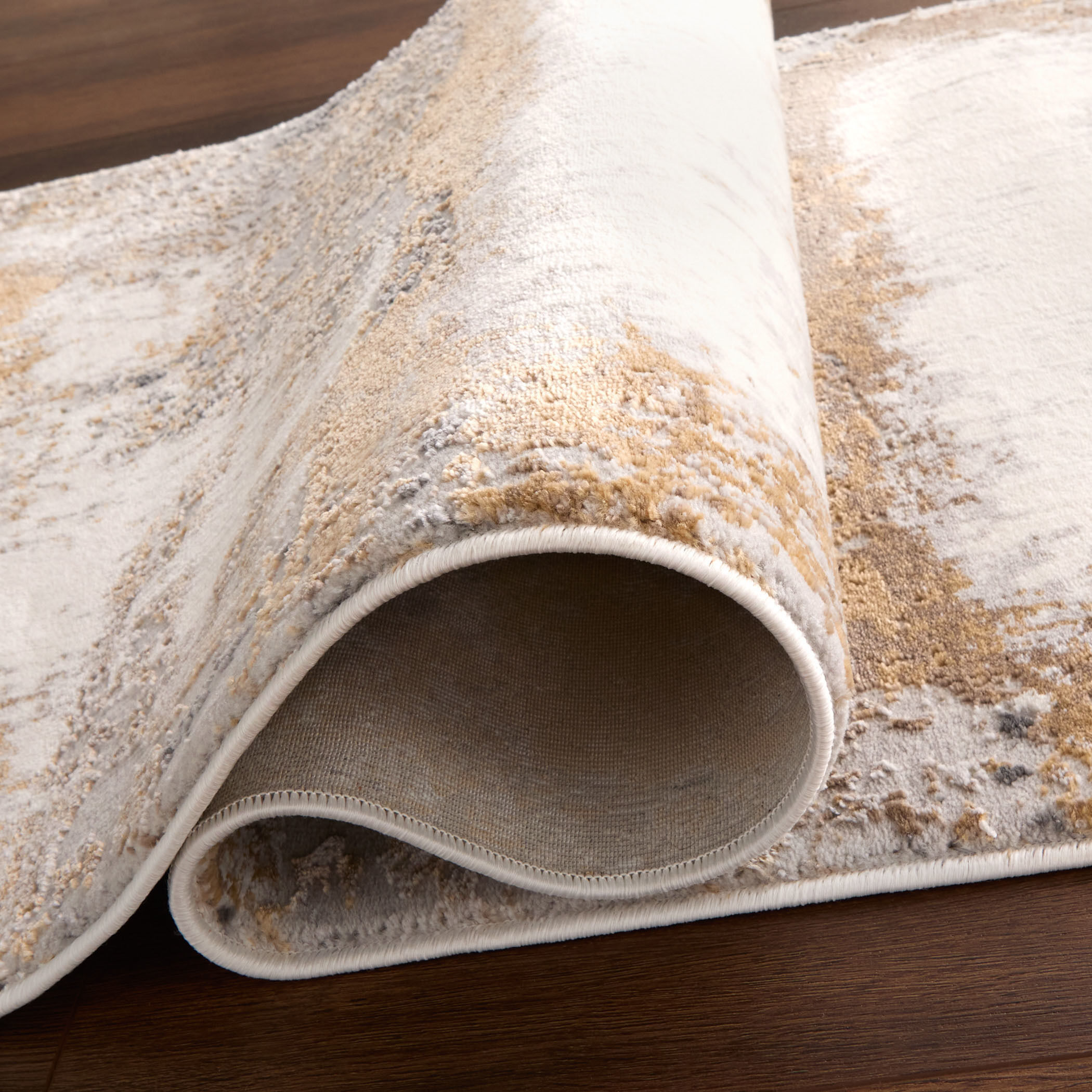 Veleka Gray and Gold Indoor Rug