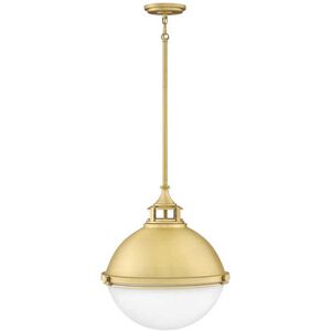 Fletcher LED 18 inch Satin Brass Indoor Chandelier Ceiling Light