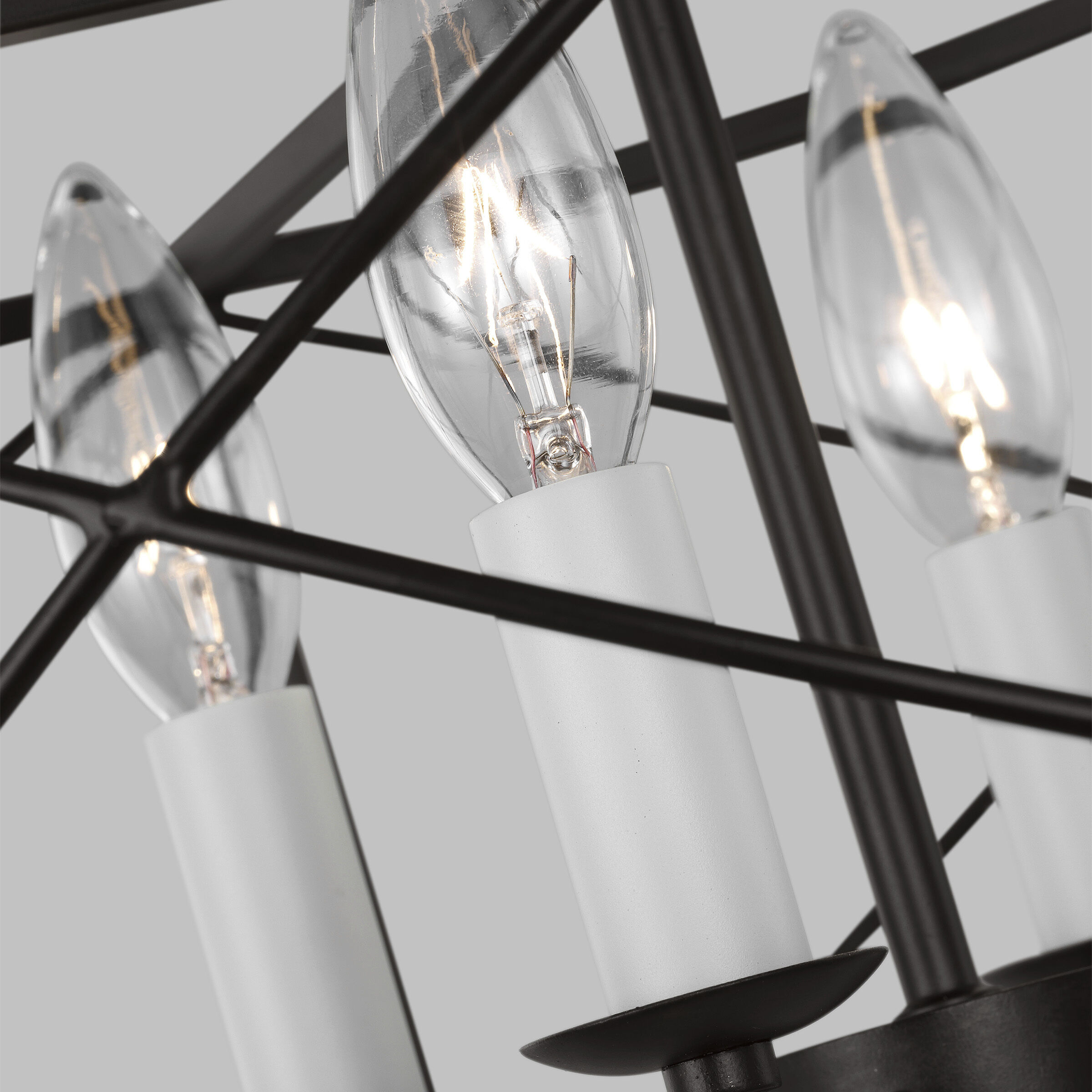 C&M by Chapman & Myers Beatrix 4 Light 15 inch Aged Iron Semi-Flush Mount Ceiling Light