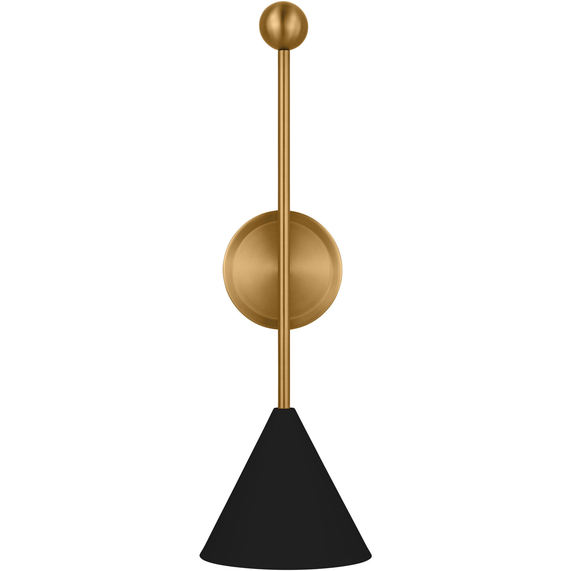 AERIN Cosmo 1 Light 6.88 inch Midnight Black and Burnished Brass Bath Vanity Wall Sconce Wall Light in Midnight Black / Burnished Brass