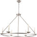 Maine 6 Light 36 inch Burnished Nickel Chandelier Ceiling Light