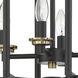 Avante Grand 4 Light 13.98 inch Flat Black and Satin Brass Cage Foyer Light Ceiling Light
