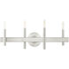 Denmark 4 Light 24 inch Brushed Nickel with Bronze Accents Vanity Sconce Wall Light