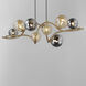 Planetary LED 43.5 inch Gold Linear Pendant Ceiling Light
