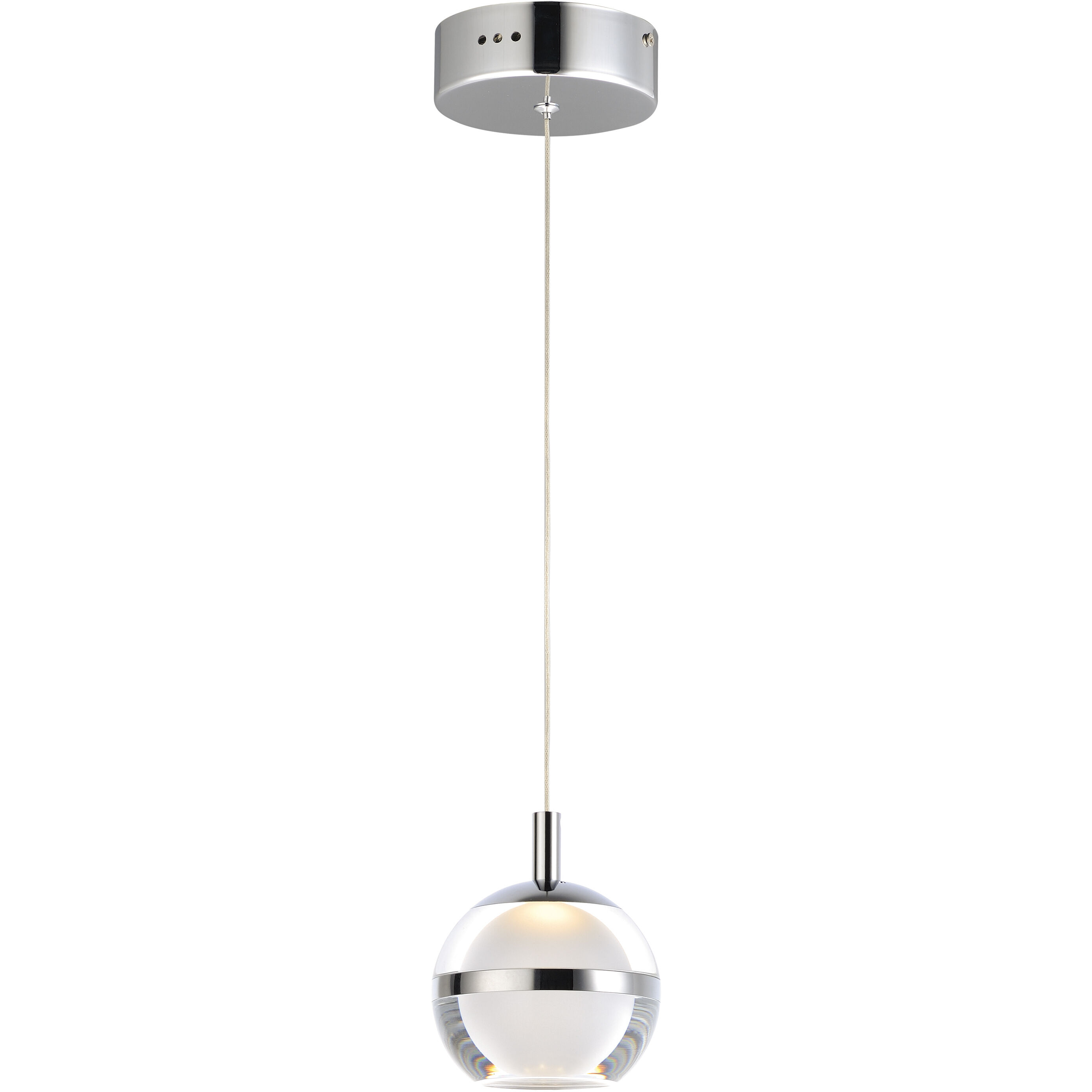 Swank LED 4.5 inch Polished Chrome Single Pendant Ceiling Light