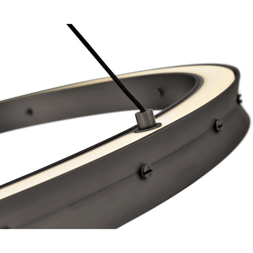 Althea LED 38 inch Satin Black Chandelier Ceiling Light