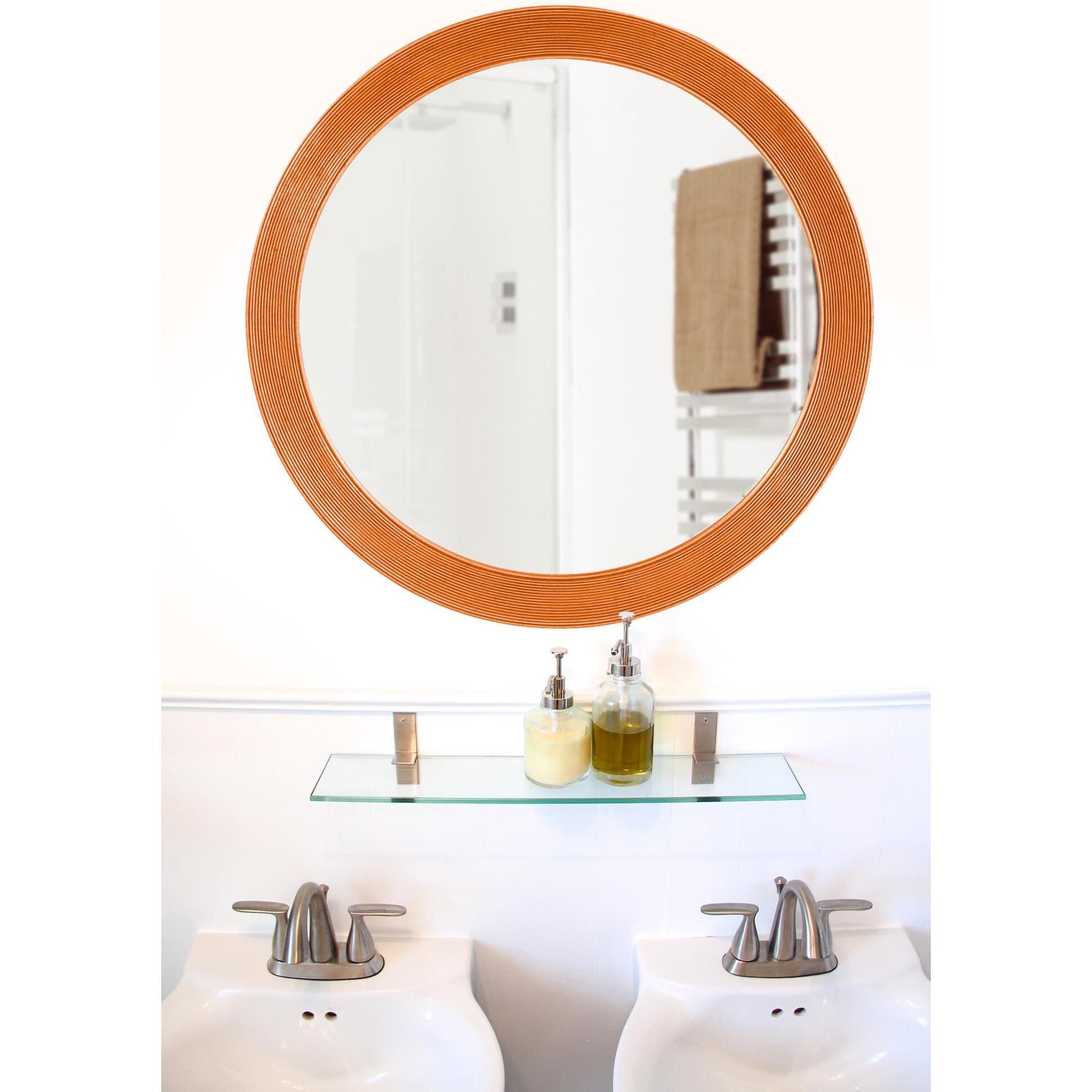 Virginia Glossy Orange Wall Mirror