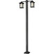 Mesa 2 Light 99 inch Black Outdoor Post Mounted Fixture