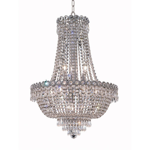 Century 12 Light 20 inch Chrome Dining Chandelier Ceiling Light in Royal Cut