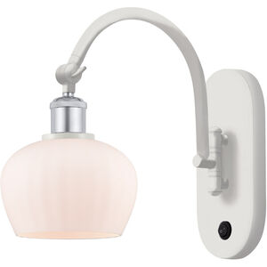 Ballston Fenton LED 7 inch White and Polished Chrome Sconce Wall Light