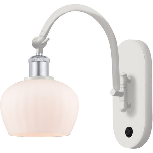 Ballston Fenton 1 Light 7 inch White and Polished Chrome Sconce Wall Light